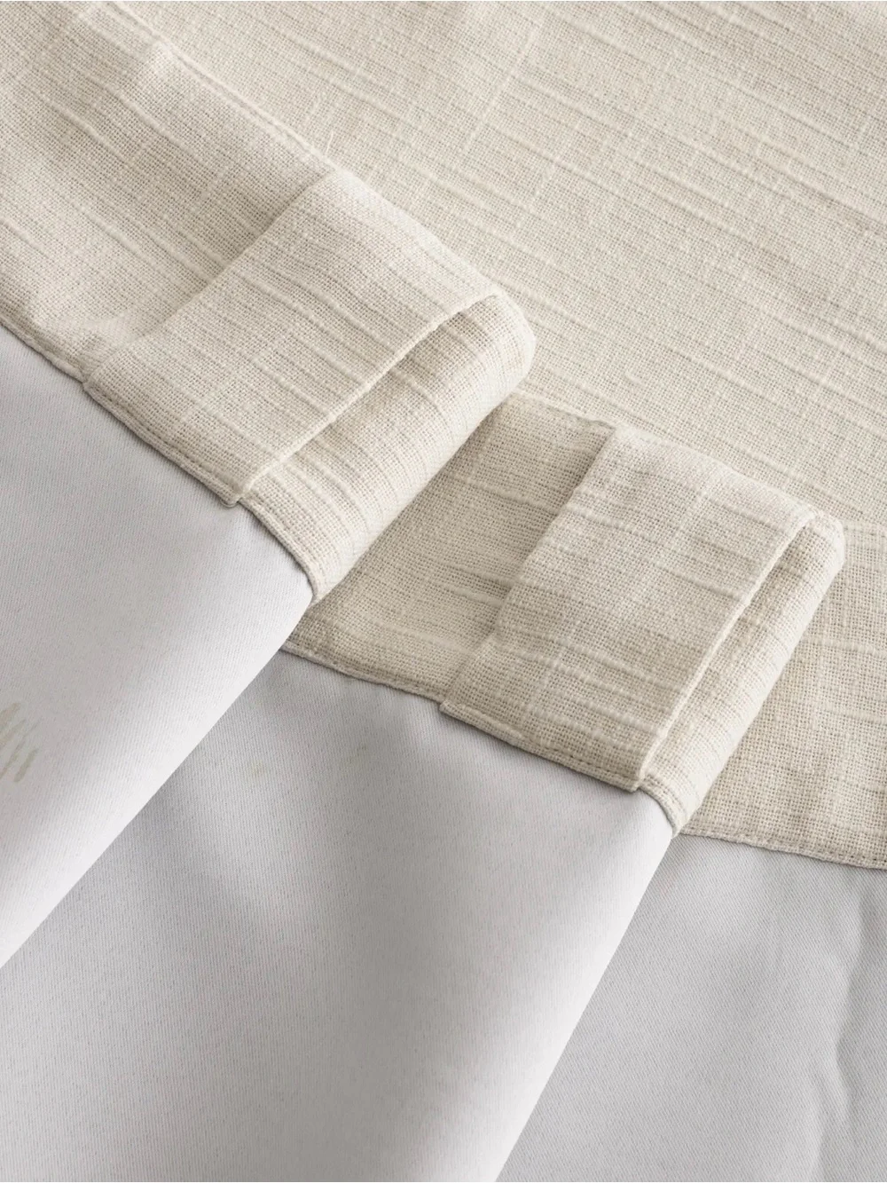 Quince Cotton Slub Room Darkening Curtain Panels set of 2 in Natural